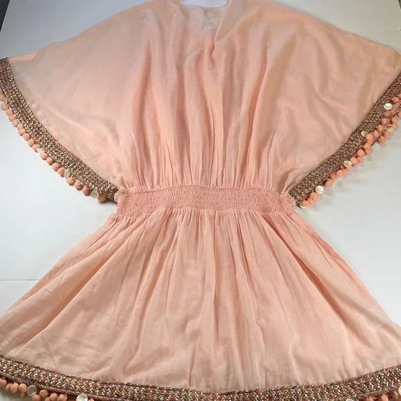 Shiraleah Chicago Dede 100% Cotton Coverup One Size in Pink - Picture 2 of 14